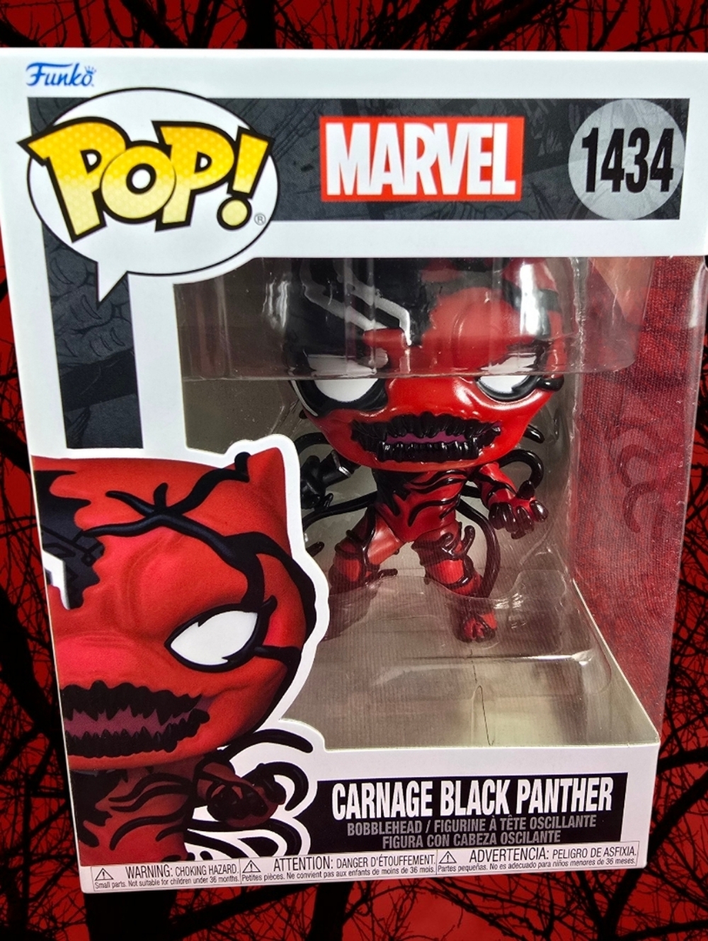 Funko Pop! Vinyl: Carnage Black Panther # 1434 (Nib) With Pop Protector